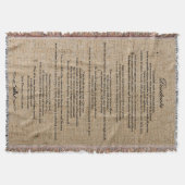 Desiderata "Desired Things" auf Imitaten Linen Bur Decke (Vorderseite)