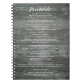 Desiderata "Desired Things" Inspiration Print Notizblock (Vorderseite)
