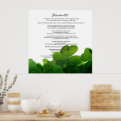 Desiderata "Desired Things on Green Clovers" Poster (Küche)