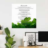 Desiderata "Desired Things on Green Clovers" Poster (Heimbüro)