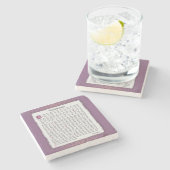 Desiderata - Dinge erwünscht Steinuntersetzer (Seitenansicht)