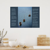 Desiderata - Drei Boote am Wasser Poster (Küche)