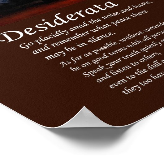 Desiderata - East Sutton Harbour by Night Poster (Ecke)