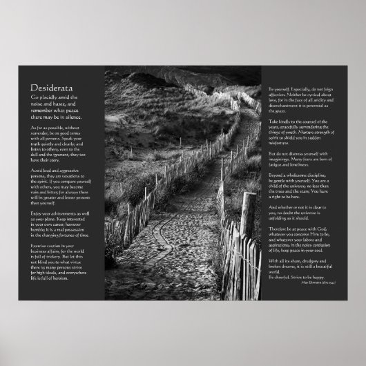 Desiderata - Eine Reise nach vorn, schöne Kunst Poster (Vorne)