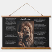 Desiderata: Eine sanfte Touch eines Vaters Wandteppich Mit Holzrahmen (Vorne)