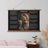 Desiderata: Eine sanfte Touch eines Vaters Wandteppich Mit Holzrahmen (Schlafzimmer)