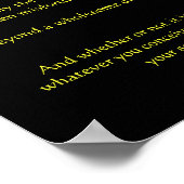 Desiderata Electricity Bear Posters Poster (Ecke)