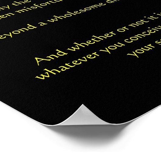 Desiderata Electricity Bear Posters Poster (Ecke)