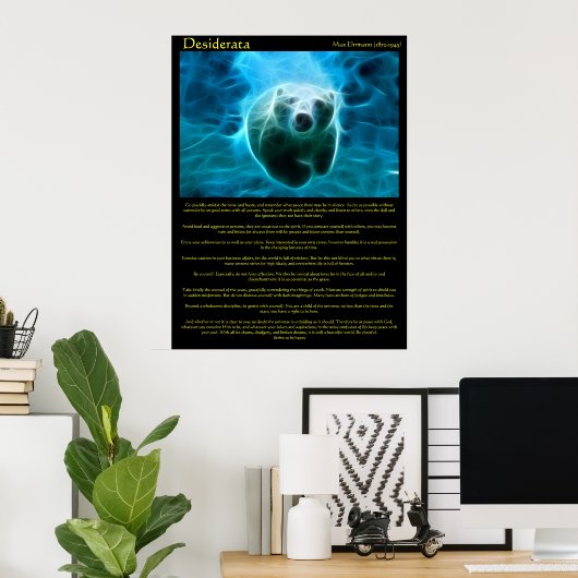Desiderata Electricity Bear Posters Poster (Heimbüro)
