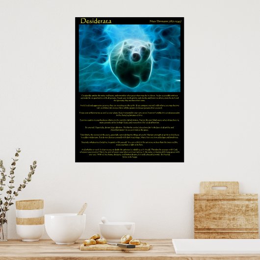 Desiderata Electricity Bear Posters Poster (Küche)