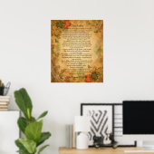Desiderata "erwünschte Dinge" Herbstblätter Poster (Heimbüro)