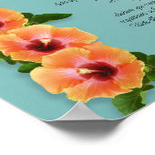 Desiderata "erwünschte Dinge" Hibiskus Poster (Ecke)