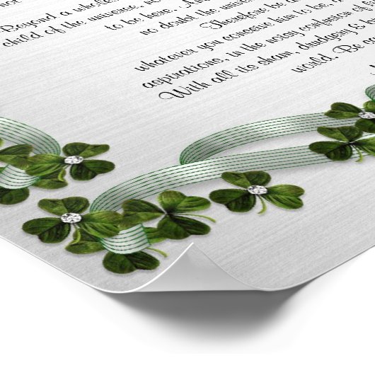 Desiderata "erwünschte Dinge" Prosa irischen Hinte Poster (Ecke)