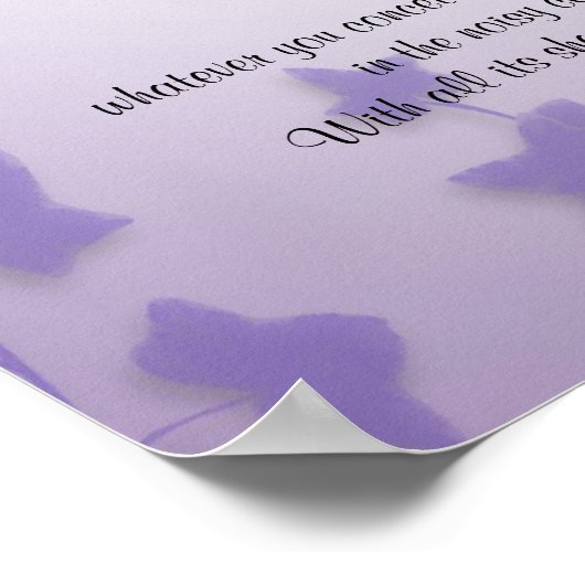 Desiderata "erwünschte Dinge", Prosa Poster (Ecke)