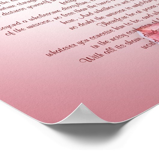 Desiderata "erwünschte Dinge", Prosa Poster (Ecke)