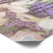 Desiderata "erwünschte Dinge", Prosa über Blumen Poster (Ecke)