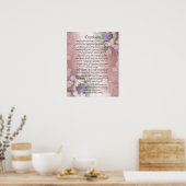 Desiderata "erwünschte Dinge", Prosa über Blumen Poster (Küche)
