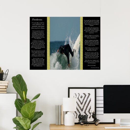 Desiderata Falling Surfer Posters Poster (Heimbüro)