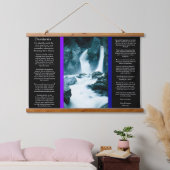 DESIDERATA Felsenwasser Wandteppich Mit Holzrahmen (Schlafzimmer)