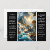 DESIDERATA fließt sanft mit Grau Postkarte (Vorne/Hinten)