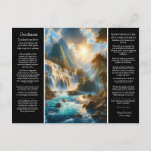 DESIDERATA fließt sanft mit Grau Postkarte (Vorderseite)