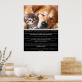 Desiderata Friedliche Gesellschaft: Kitten und Hun Poster (Küche)