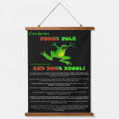 Desiderata Frog mit Hände und Füßen springen Wandteppich Mit Holzrahmen (Vorderseite)