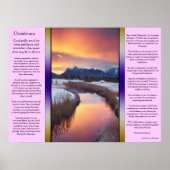 Desiderata Frozen Fluss mit Schneeplakaten Poster (Vorne)