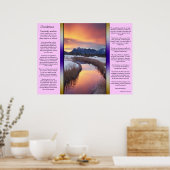 Desiderata Frozen Fluss mit Schneeplakaten Poster (Küche)