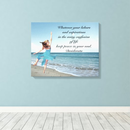 Desiderata für Mutter Leinwanddruck (Insitu (Holzboden))