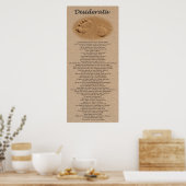 Desiderata - Fußabdruck auf Sand Poster (Küche)
