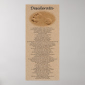 Desiderata - Fußabdruck auf Sand Poster (Vorne)