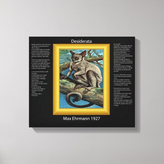 DESIDERATA Galago 2 Leinwanddruck (Vorderseite)