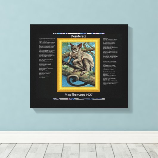 DESIDERATA Galago Canvas Print Leinwanddruck (Insitu (Holzboden))
