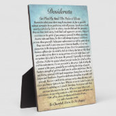 Desiderata Gedicht am Strand von Watercolor Fotoplatte (Seite)