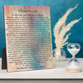 Desiderata Gedicht an einem feinen Sandstrand Fotoplatte (Seite)