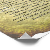 Desiderata Gedicht auf antikem Stilpapier Poster (Ecke)