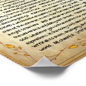 Desiderata Gedicht auf Braun und Gold Poster (Ecke)