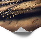 Desiderata Gedicht auf dem Waldbrücken-Pfad Poster (Ecke)