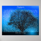 Desiderata Gedicht auf einem magischen blauen Baum Poster (Vorne)