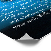 Desiderata Gedicht auf einem magischen blauen Baum Poster (Ecke)