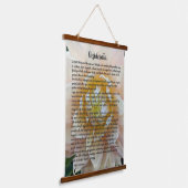 Desiderata Gedicht Blush Pink Dahlia Bloom Wandteppich Mit Holzrahmen (Gewinkelt)