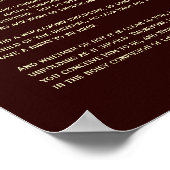 Desiderata Gedicht - Der Omega-Nebel, tiefer Zoom Poster (Ecke)