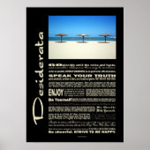 Desiderata Gedicht Dream It Live It Beach Poster (Vorne)
