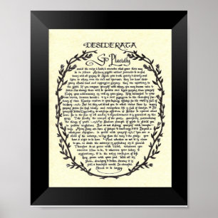 DESIDERATA Gedicht durch maximales Ehrmann Poster