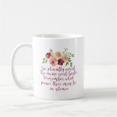 Desiderata Gedicht Friedliche Meditation Kaffeetasse (Links)