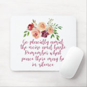 Desiderata Gedicht Friedliche Meditation Mousepad (Mit Mouse)