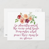 Desiderata Gedicht Friedliche Meditation Postkarte (Vorne/Hinten)