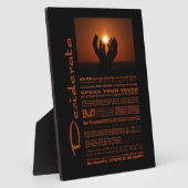 Desiderata Gedicht Gebet bei Sunsent Fotoplatte (Seite)