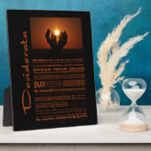 Desiderata Gedicht Gebet bei Sunsent Fotoplatte (Seite)